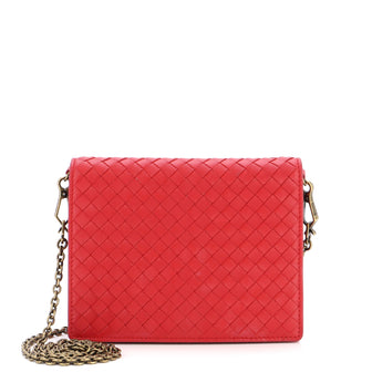 Bottega Veneta Flap Wallet on Chain Intrecciato Nappa Small