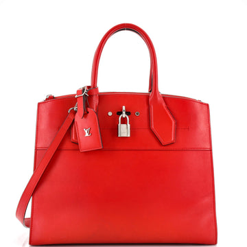Louis Vuitton City Steamer Handbag Leather MM