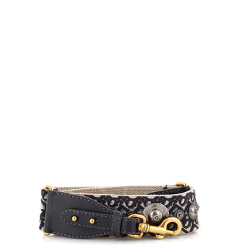 Christian Dior Shoulder Strap Embellished Oblique Canvas