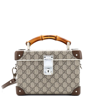 Gucci Bamboo Globe-Trotter Vanity Case GG Coated Canvas