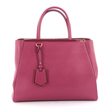 Fendi 2Jours Handbag Leather Medium Purple 2165902