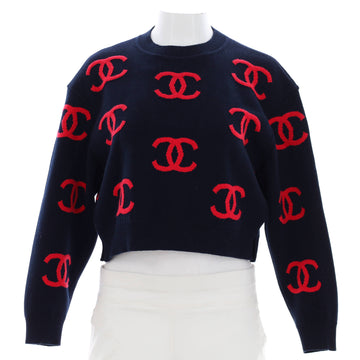 Chanel Women's All Over CC Crewneck Sweater Cashmere Blend