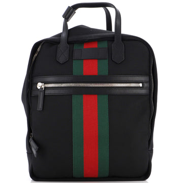 Gucci Top Handle Web Backpack Techno Canvas Medium