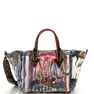 Christian Louboutin Cabaraparis Tote Embellished Printed Neoprene Small