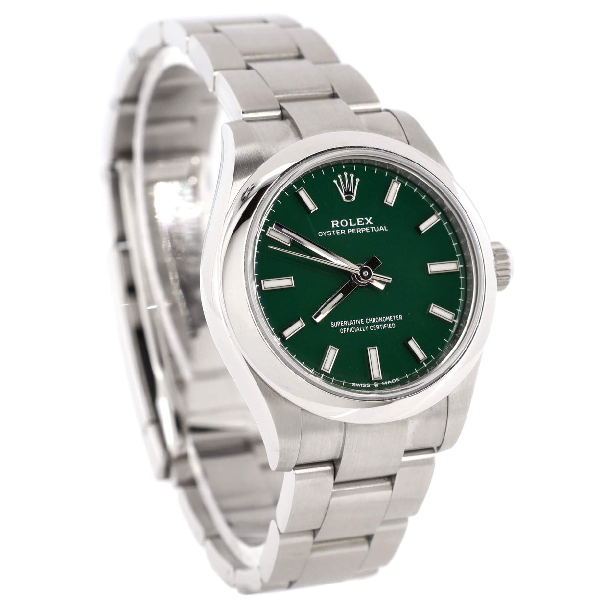 Rolex Oyster Perpetual Datejust Mint Green Automatic Watch Stainless