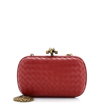 Bottega Veneta Box Knot Chain Clutch Intrecciato Nappa Small