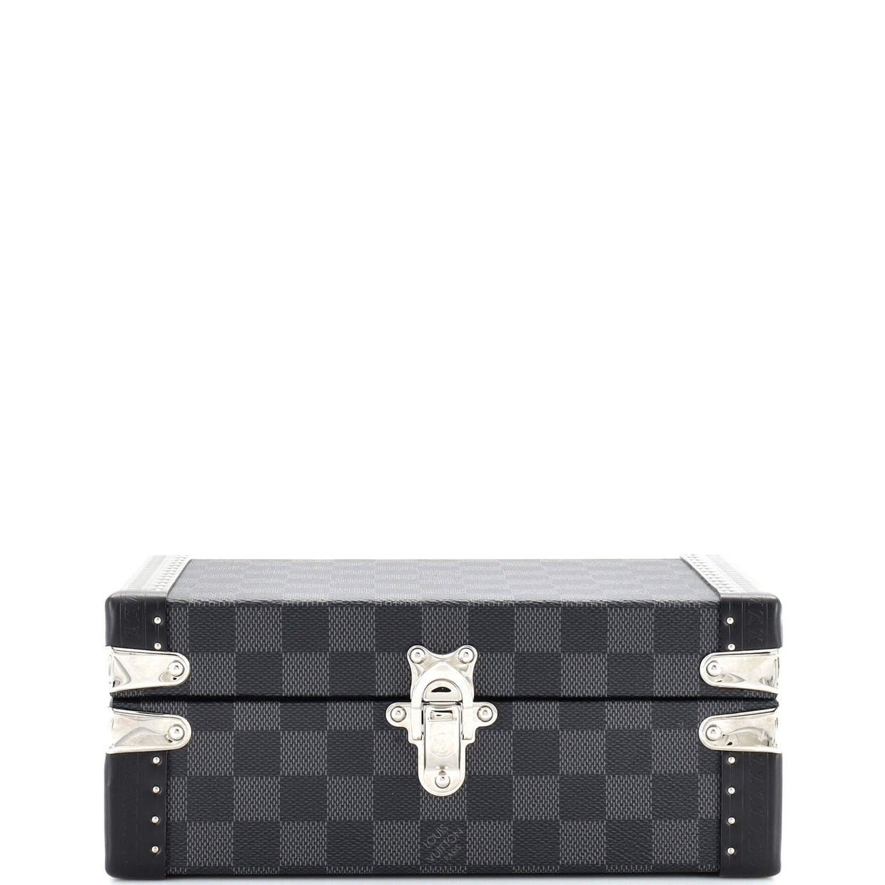 Louis Vuitton Cufflinks Case Damier Graphite Black 21663322