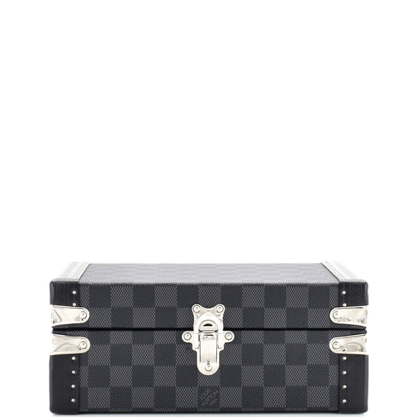 Louis Vuitton Cufflink Case Black/Gray N23303 Damier Graphite
