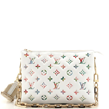 Louis Vuitton Coussin Bag Monogram Flower Embossed Lambskin PM
