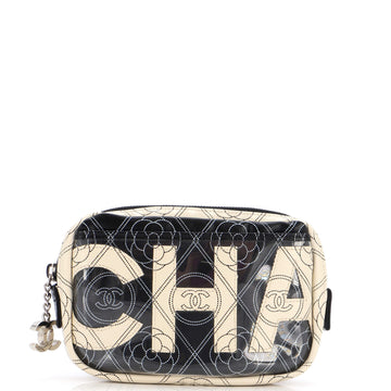 Chanel Logo Camera Case Clutch Printed Coated Canvas
