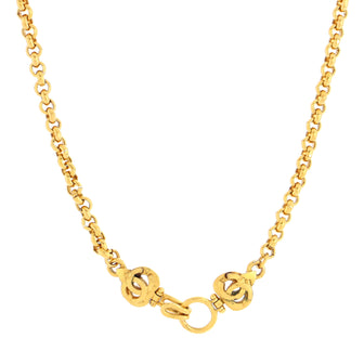 Chanel Vintage Heart Clasp Necklace Metal