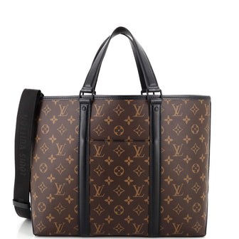 Louis Vuitton Weekend Tote Macassar Monogram Canvas PM