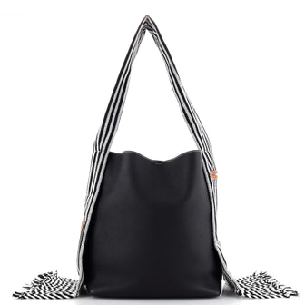 Loewe Scarf Bucket Bag Leather with Cotton