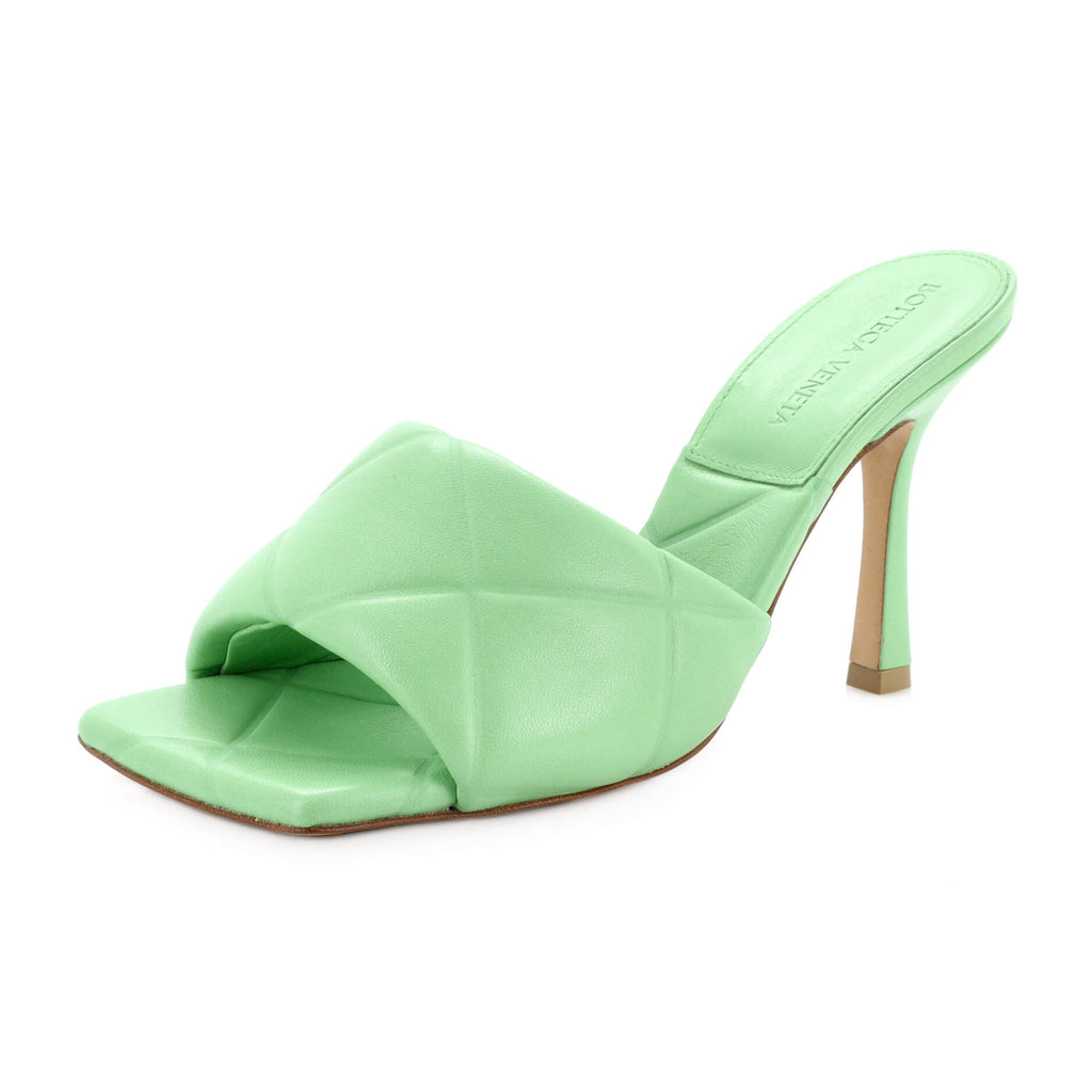 Bottega Veneta Green Dot Heeled Sandals