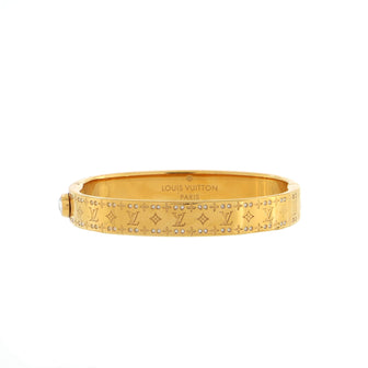 Louis Vuitton Nanogram Cuff Bracelet Metal Gold 2272891