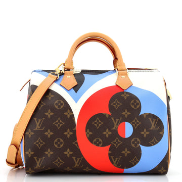 Louis Vuitton Speedy Bandouliere Bag Limited Edition Game On Monogram Canvas 30