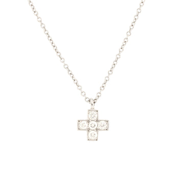 Tiffany & Co. Cruciform Cross Pendant Necklace Platinum and Diamonds
