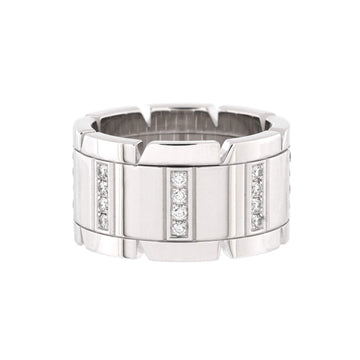 Cartier Tank Francaise Ring 18K White Gold with Diamonds Wide