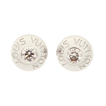 Louis Vuitton Clous Stud Earrings 18K White Gold with Diamonds