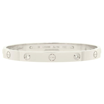 Cartier Love 4 Diamond Bracelet 18K White Gold and Diamonds