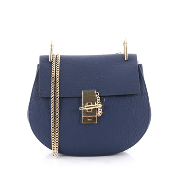 Chloe Drew Crossbody Bag Leather Small Blue 2166401