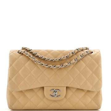 Chanel Classic Double Flap Bag Quilted Lambskin Jumbo