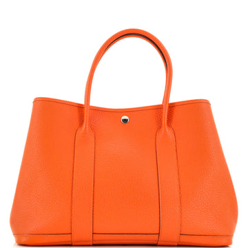 Hermes Garden Party Tote Leather with Printed Interior 36