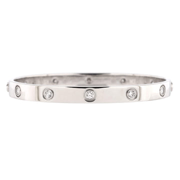 Cartier Love 10 Diamond Bracelet 18K White Gold with Diamonds