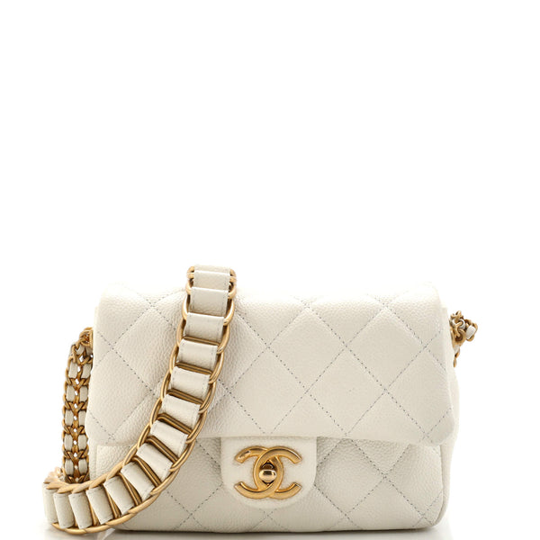 Chain Soul Flap Bag Quilted Caviar Mini