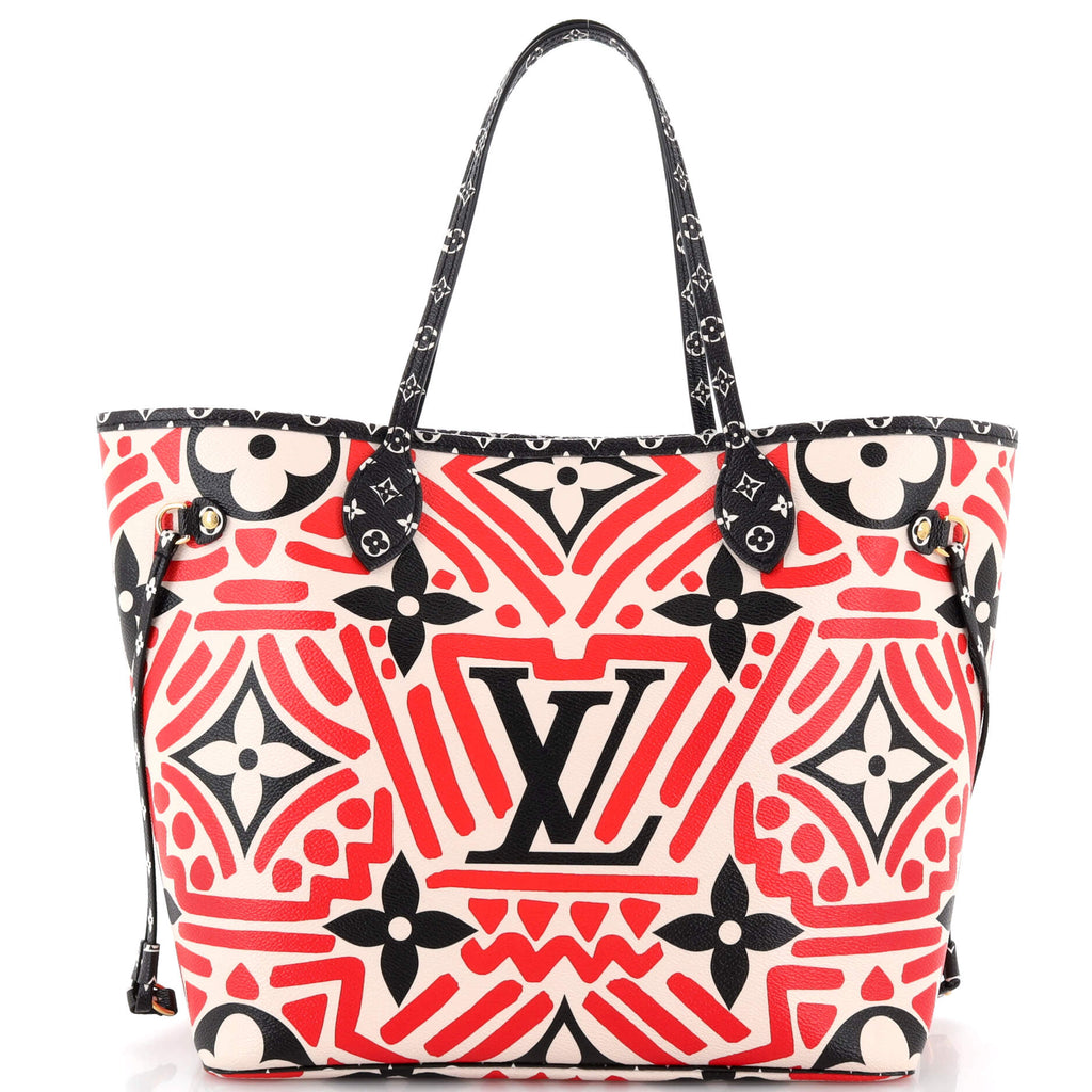 Louis Vuitton Limited Red Monogram Crafty Neverfull MM Tote bag