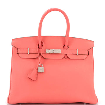 Hermes Birkin Handbag Pink Togo with Palladium Hardware 35