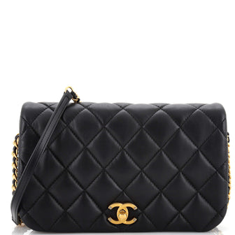 Chanel Nailed CC Full Flap Bag Quilted Calfskin Medium