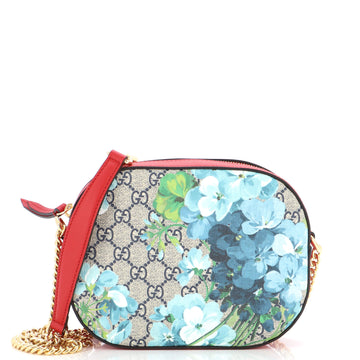Gucci Chain Crossbody Bag (Outlet) Blooms Print GG Coated Canvas Mini