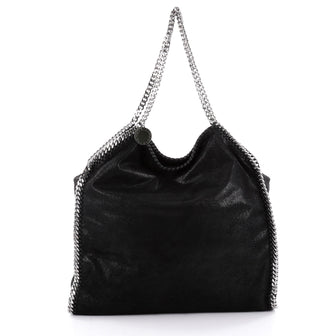 Stella McCartney Falabella Tote Shaggy Deer Large Black 2166802