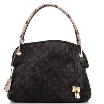 Louis Vuitton Wish Bag Monogram Suede with Python