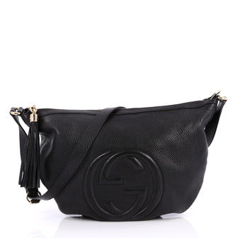 Gucci Soho Messenger Bag Leather Medium Black 2167101