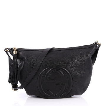 Gucci Soho Messenger Bag Leather Medium Black 2167101