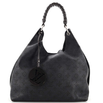 Louis Vuitton Carmel Hobo Mahina Leather Black