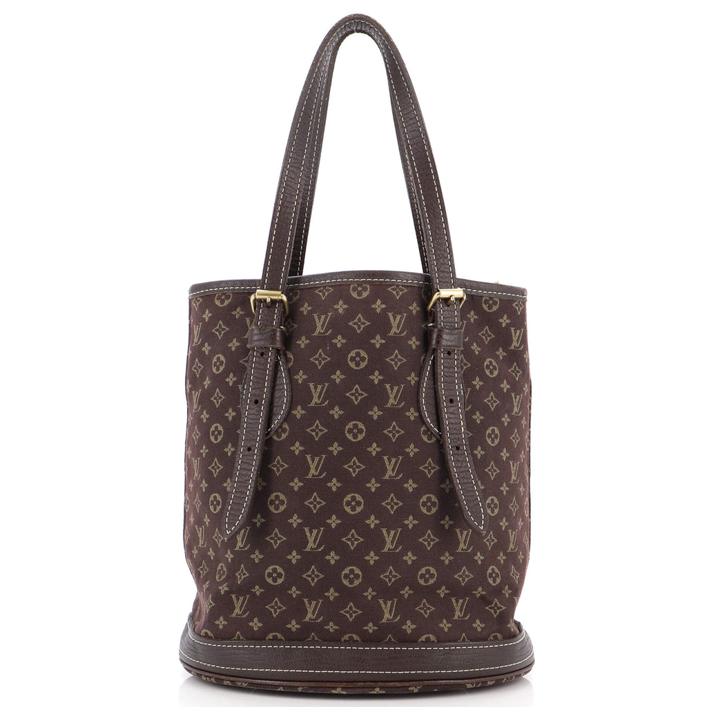 Louis Vuitton Petit Bucket Bag Mini Lin Brown