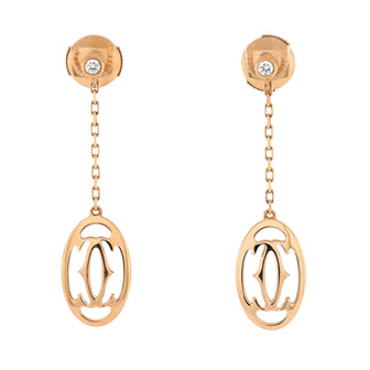 Cartier Double C de Cartier Drop Earrings 18K Rose Gold with Diamonds