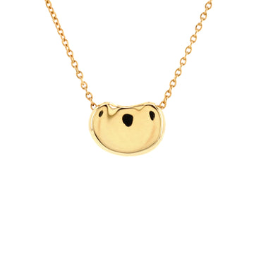 Tiffany & Co. Elsa Peretti Bean Pendant Necklace 18K Yellow Gold 11mm