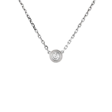 Cartier D'Amour Pendant Necklace 18K White Gold and Diamond XS