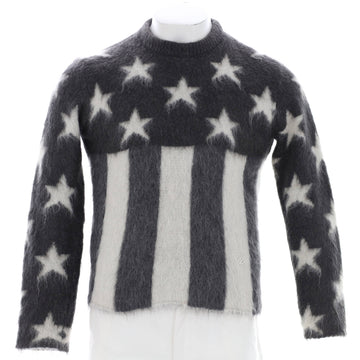 Louis Vuitton Men's USA Flag Crew Neck Sweater Mohair Blend