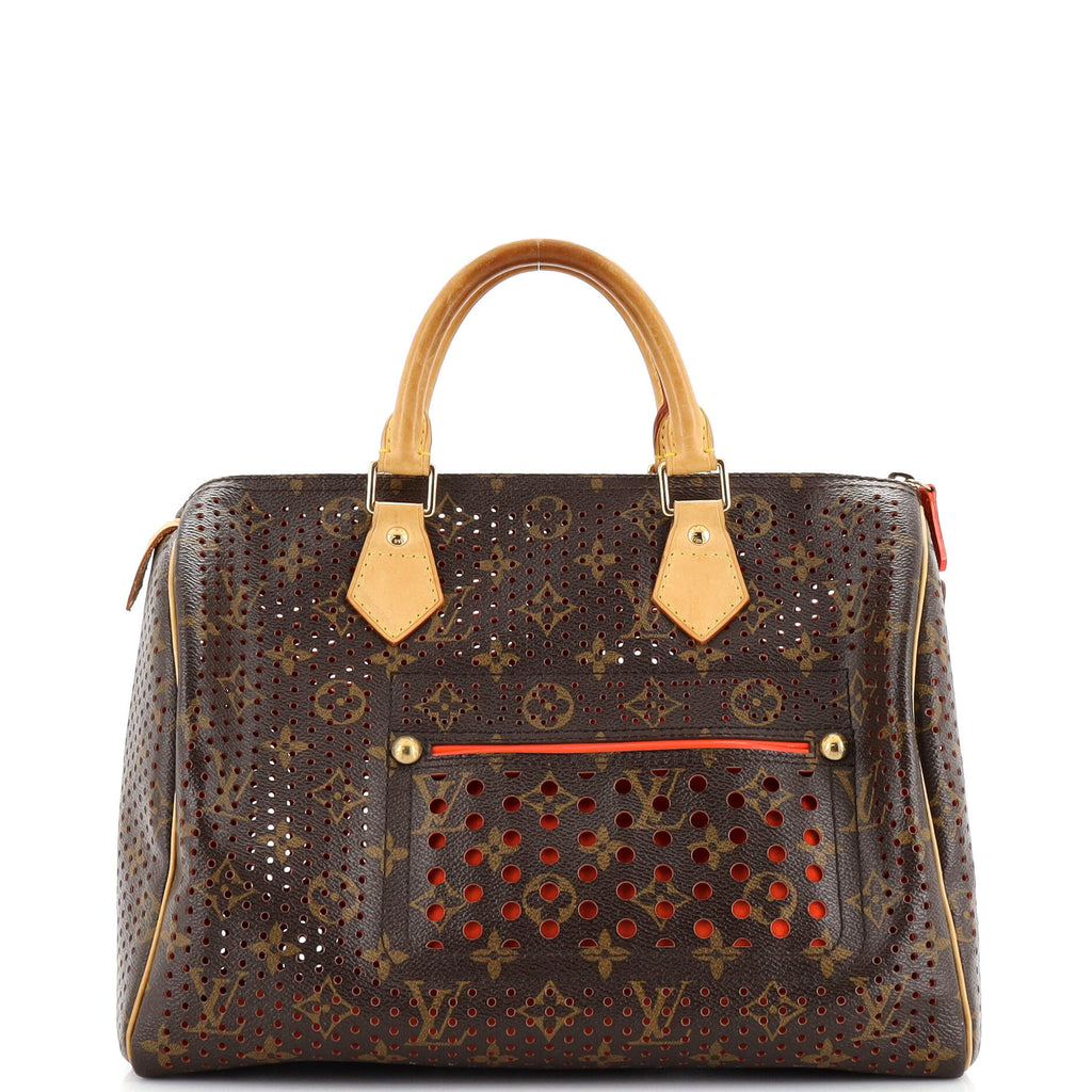 Louis Vuitton Speedy Handbag Perforated Monogram Canvas 30 Brown 21675823