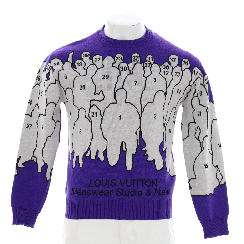 Louis Vuitton Men's LV Rivet Print Logo Pullover Sweater