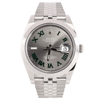 Rolex Oyster Perpetual Datejust Wimbledon Automatic Watch Stainless Steel 41