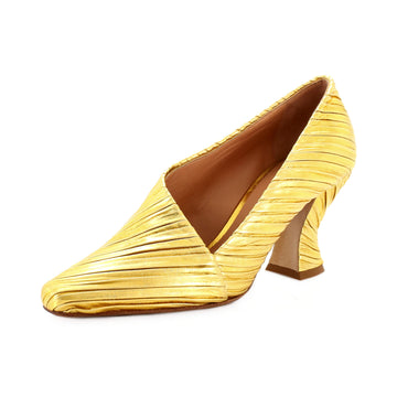 Bottega Veneta Women's Folded Almond Pumps Lame