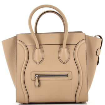 Celine Luggage Bag Grainy Leather Mini