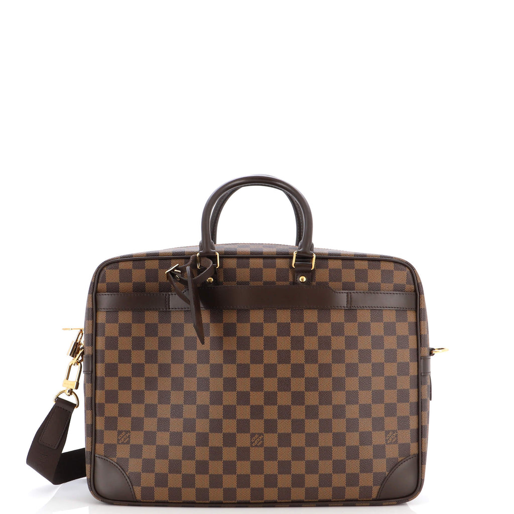 Louis Vuitton Porte Briefcase Brown Monogram Canvas Laptop Bag