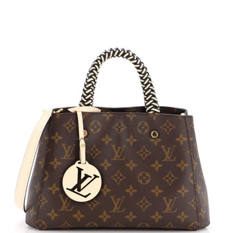 Louis Vuitton Braided Handle Montaigne Handbag Monogram Canvas BB
